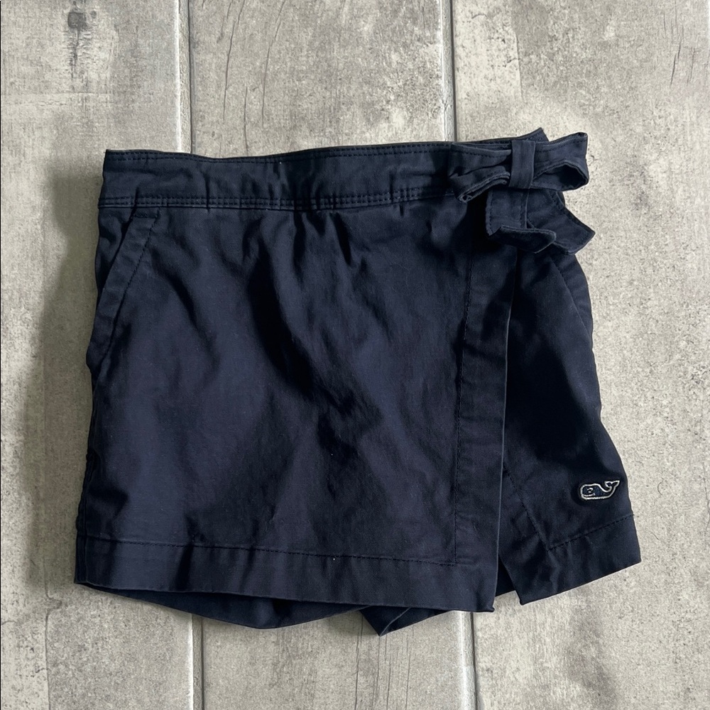 Vineyard Vines Girls Navy Tie-Detail Skort Size 5